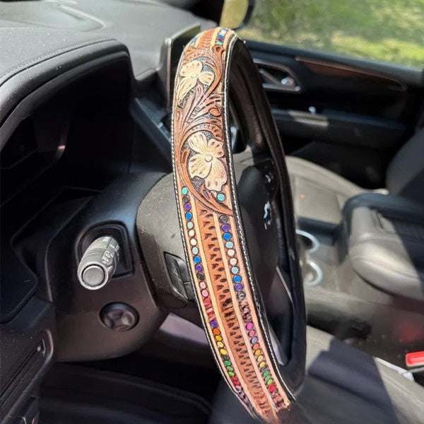 Floral Steering Wheel Cover