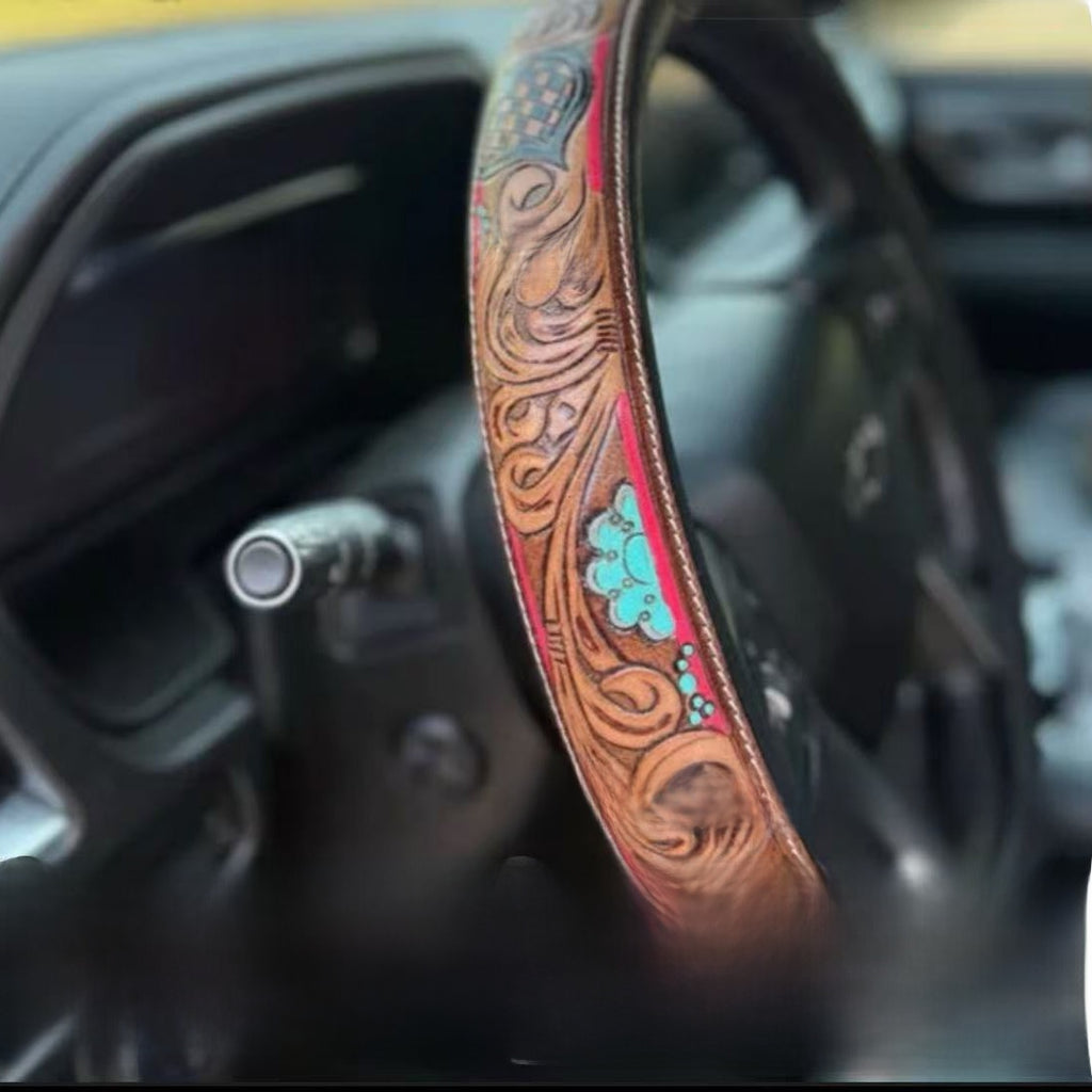 Floral Steering Wheel Cover