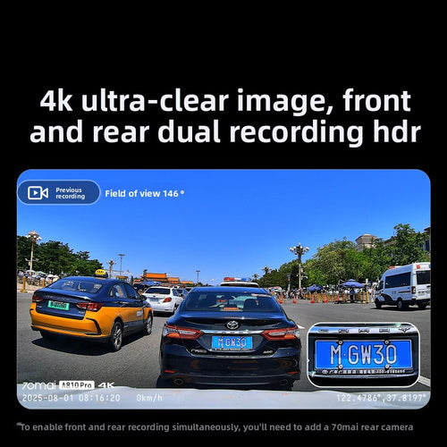 4K Dual Dash Cam